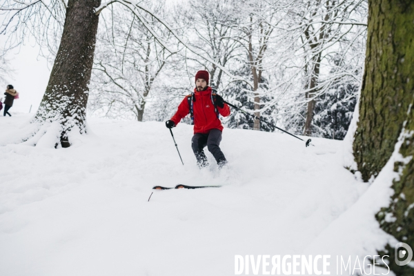 Chutes de neige et ski à Paris