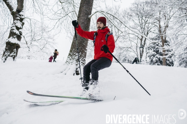 Chutes de neige et ski à Paris