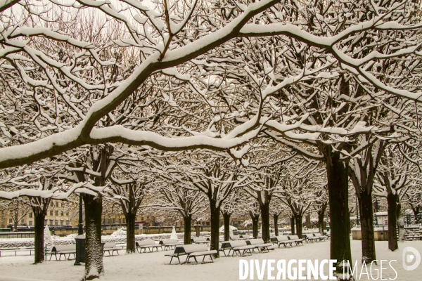 Paris sous la neige fevrier 2018