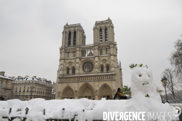 Paris sous la neige fevrier 2018