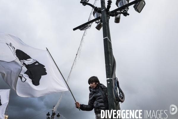 Manifestation à l appel des nationalistes Corses.
