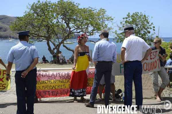 Visite de la Ministre de l Outre Mer Annick Girardin aux îles Marquises