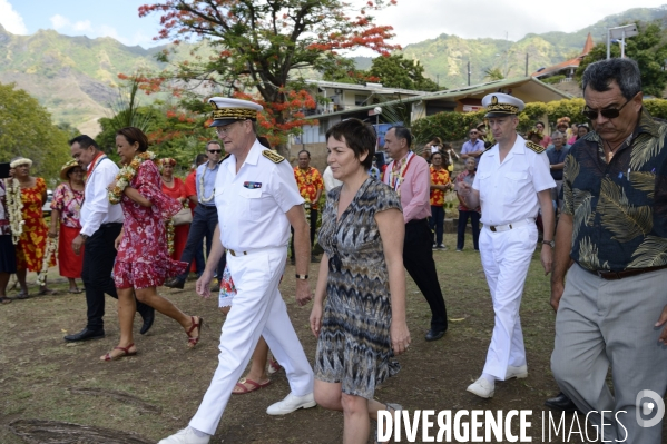 Visite de la Ministre de l Outre Mer Annick Girardin aux îles Marquises