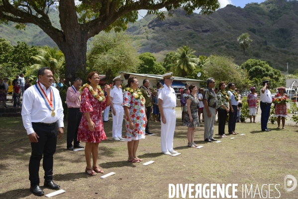 Visite de la Ministre de l Outre Mer Annick Girardin aux îles Marquises