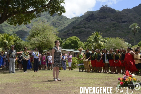 Visite de la Ministre de l Outre Mer Annick Girardin aux îles Marquises