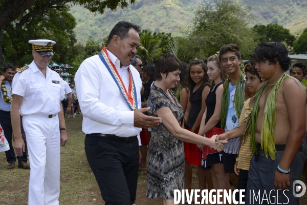 Visite de la Ministre de l Outre Mer Annick Girardin aux îles Marquises