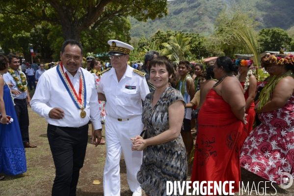 Visite de la Ministre de l Outre Mer Annick Girardin aux îles Marquises