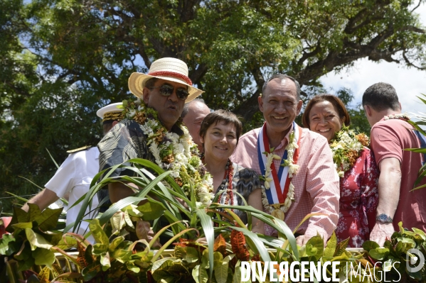 Visite de la Ministre de l Outre Mer Annick Girardin aux îles Marquises