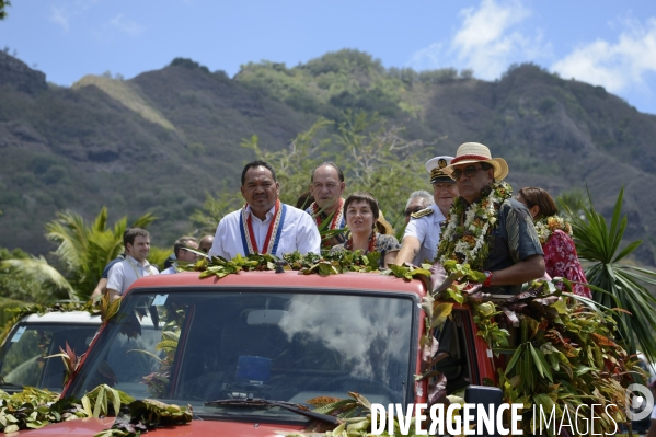 Visite de la Ministre de l Outre Mer Annick Girardin aux îles Marquises