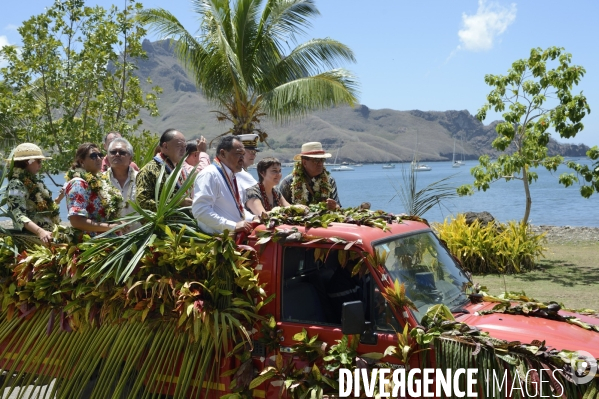 Visite de la Ministre de l Outre Mer Annick Girardin aux îles Marquises