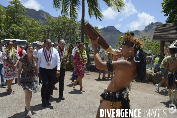 Visite de la Ministre de l Outre Mer Annick Girardin aux îles Marquises