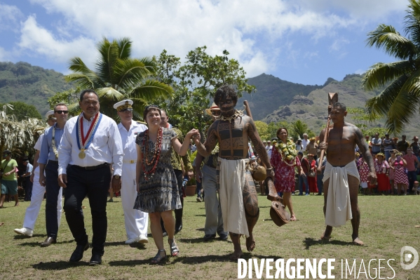 Visite de la Ministre de l Outre Mer Annick Girardin aux îles Marquises