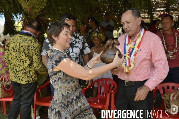 Visite de la Ministre de l Outre Mer Annick Girardin aux îles Marquises