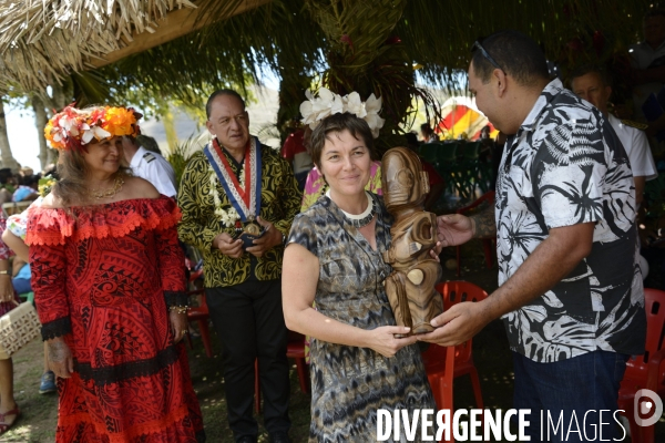 Visite de la Ministre de l Outre Mer Annick Girardin aux îles Marquises