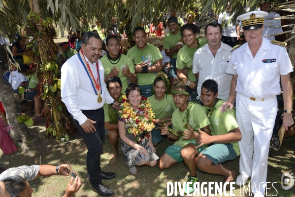 Visite de la Ministre de l Outre Mer Annick Girardin aux îles Marquises