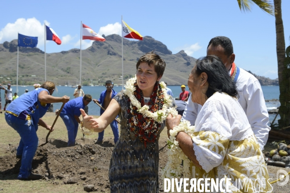 Visite de la Ministre de l Outre Mer Annick Girardin aux îles Marquises