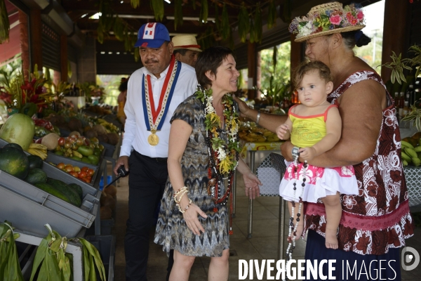 Visite de la Ministre de l Outre Mer Annick Girardin aux îles Marquises