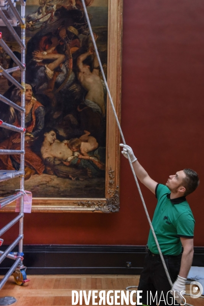 Musée du Louvre. Exposition Delacroix 2018. Déplacement de la scène des massacres de Chios