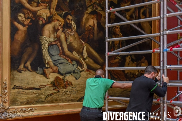Musée du Louvre. Exposition Delacroix 2018. Déplacement de la scène des massacres de Chios