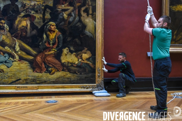 Musée du Louvre. Exposition Delacroix 2018. Déplacement de la scène des massacres de Chios