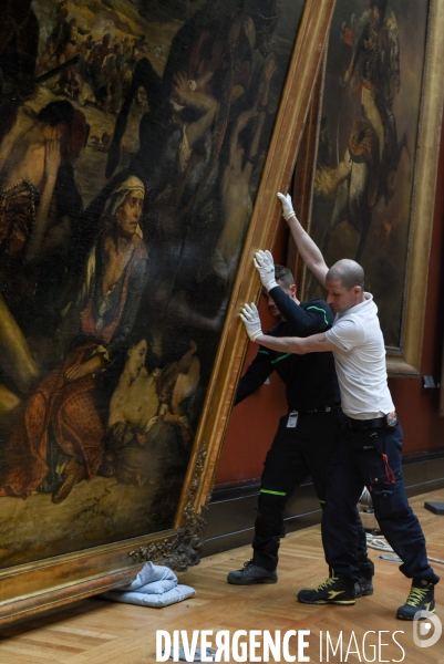 Musée du Louvre. Exposition Delacroix 2018. Déplacement de la scène des massacres de Chios