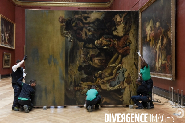 Musée du Louvre. Exposition Delacroix 2018. Déplacement de la scène des massacres de Chios