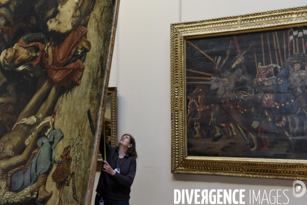 Musée du Louvre. Exposition Delacroix 2018. Déplacement de la scène des massacres de Chios