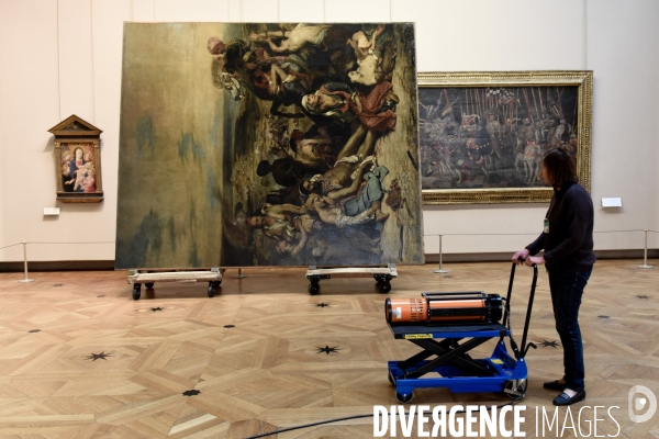 Musée du Louvre. Exposition Delacroix 2018. Déplacement de la scène des massacres de Chios