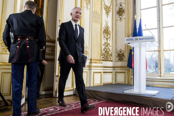 Conférence de presse du Premier Ministre Edouard PHILIPPE sur la réforme de la SNCF.