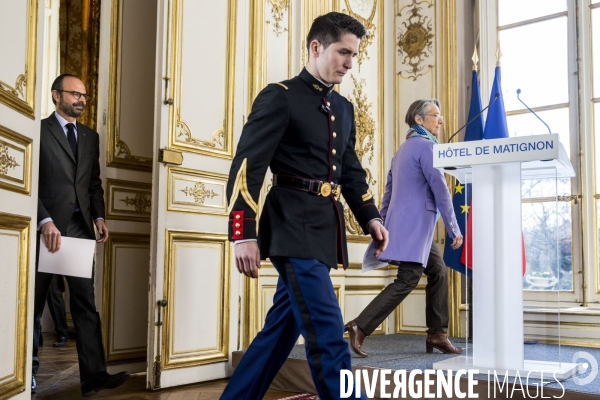 Conférence de presse du Premier Ministre Edoaurd PHILIPPE sur la réforme de la SNCF.