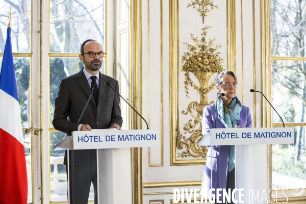 Conférence de presse du Premier Ministre Edouard PHILIPPE sur la réforme de la SNCF.
