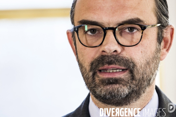 Conférence de presse du Premier Ministre Edouard PHILIPPE sur la réforme de la SNCF.