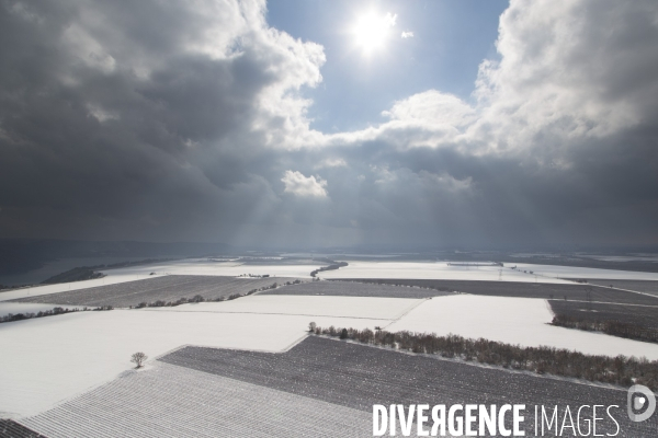 Vol dans un nuage de neige du Verdon