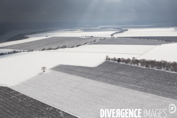 Vol dans un nuage de neige du Verdon
