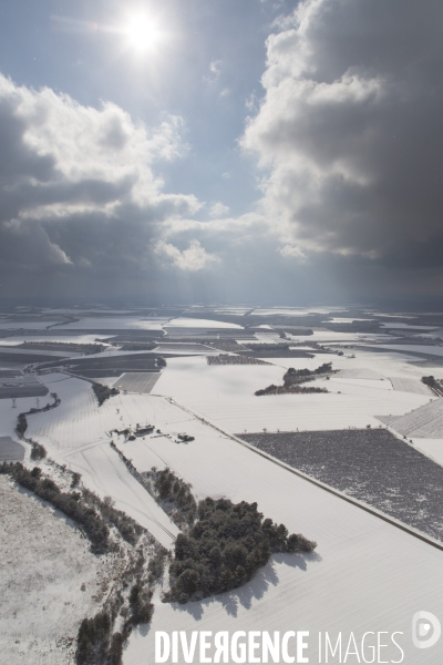 Vol dans un nuage de neige du Verdon