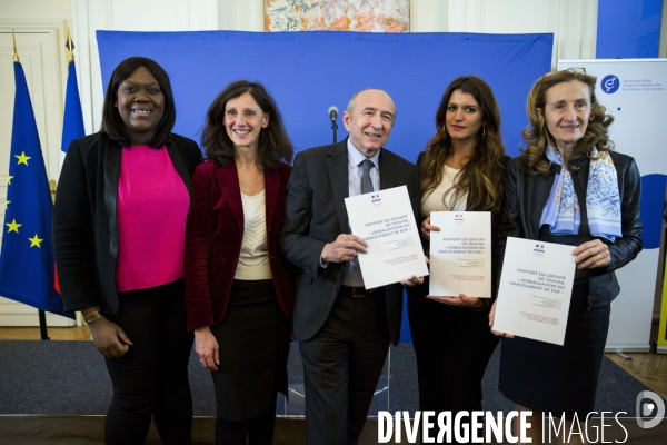 Remise du rapport  Verbalisation du harcelement de rue  à Marlène SCHIAPPA.