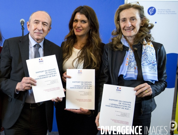 Remise du rapport  Verbalisation du harcelement de rue  à Marlène SCHIAPPA.