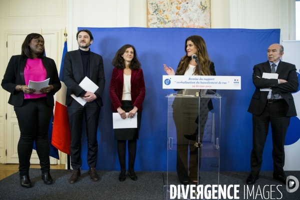 Remise du rapport  Verbalisation du harcelement de rue  à Marlène SCHIAPPA.