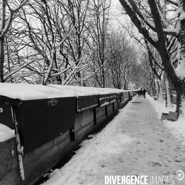 Neige à Paris. Snow in Paris.