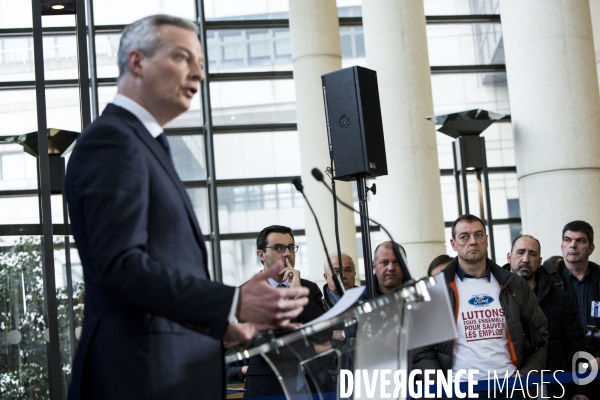 Bruno LE MAIRE reçoit les élus locaux et les représentants du personnel de Ford Blanquefort.