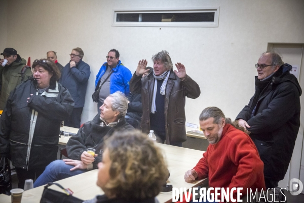 Rassemblement de cheminots CGT devant la direction régionale de la SNCF à Bordeaux