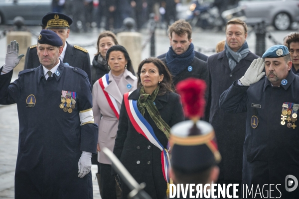 Emmanuel Macronparticipe à la célébration du 99ème anniversaire de l armistice du 11 novembre 1918