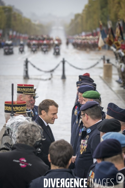 Emmanuel Macronparticipe à la célébration du 99ème anniversaire de l armistice du 11 novembre 1918