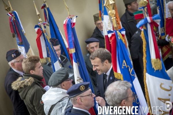 Emmanuel Macronparticipe à la célébration du 99ème anniversaire de l armistice du 11 novembre 1918