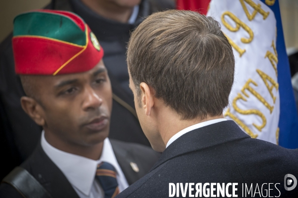 Emmanuel Macronparticipe à la célébration du 99ème anniversaire de l armistice du 11 novembre 1918