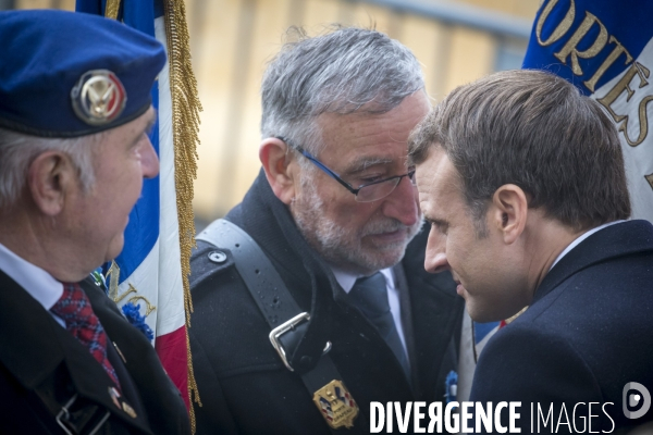 Emmanuel Macronparticipe à la célébration du 99ème anniversaire de l armistice du 11 novembre 1918