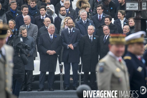 Emmanuel Macronparticipe à la célébration du 99ème anniversaire de l armistice du 11 novembre 1918