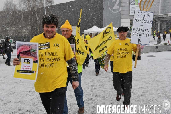 Manifestation des agriculteurs de la Coordination Rurale contre le ceta et le mercosur