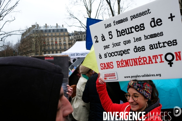 Rassemblement pour la journee des droits des femmes