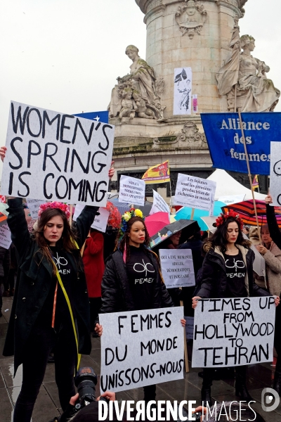 Rassemblement pour la journee des droits des femmes